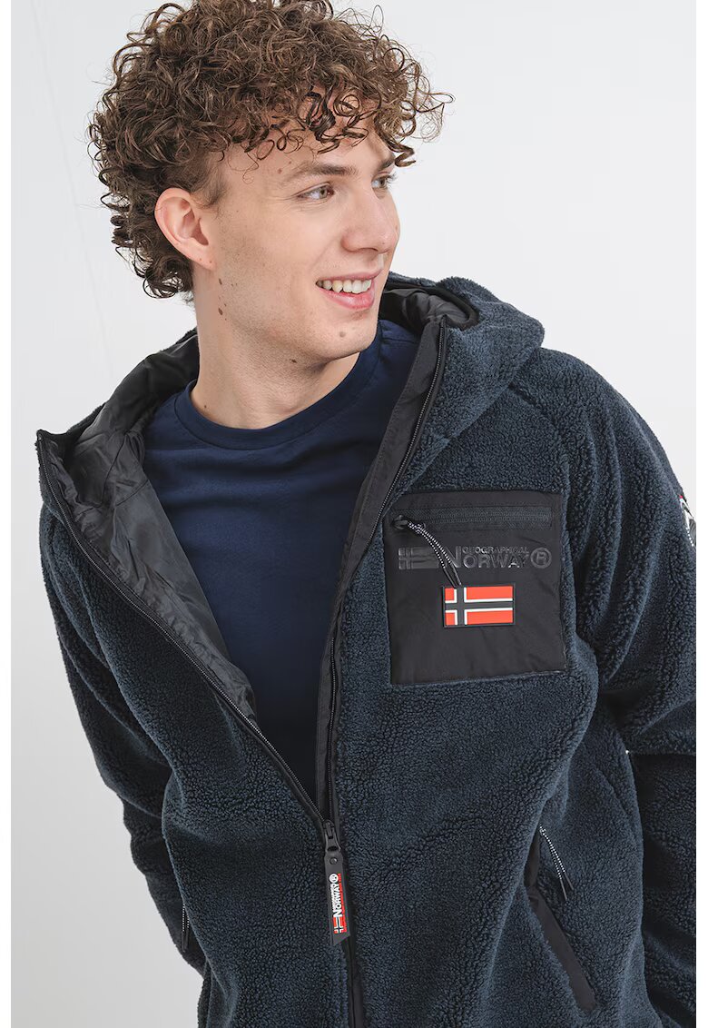 Geographical Norway Поларено худи Udaf с джоб на гърдите - Тъмносин
