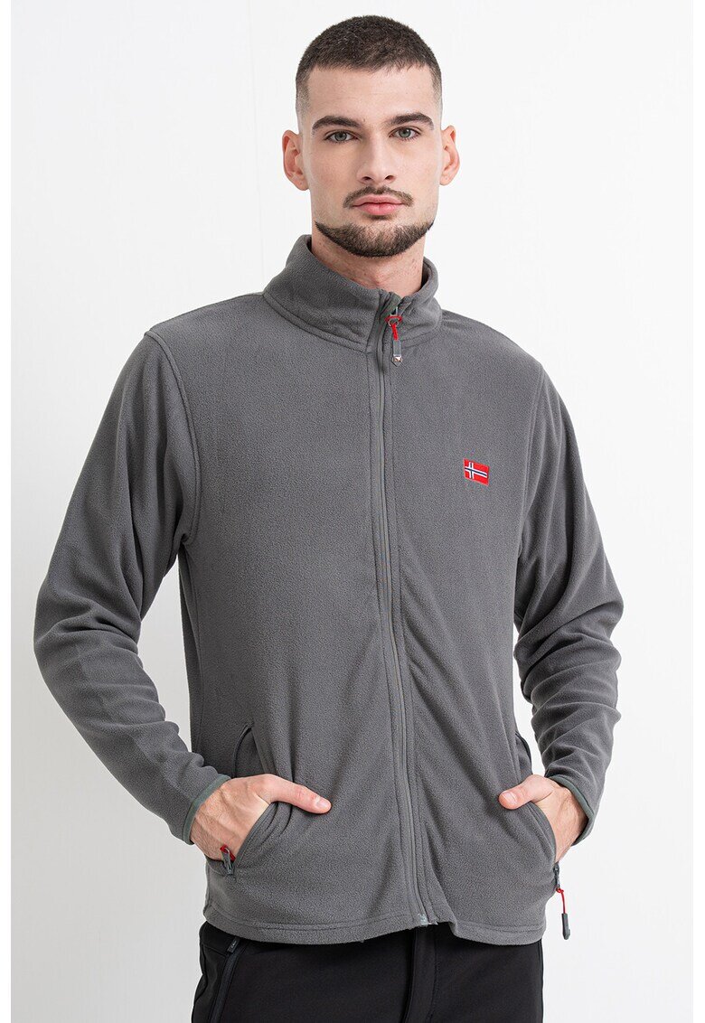 Geographical Norway Слим суитшърт Ulysse с цип - Антрацитно сиво