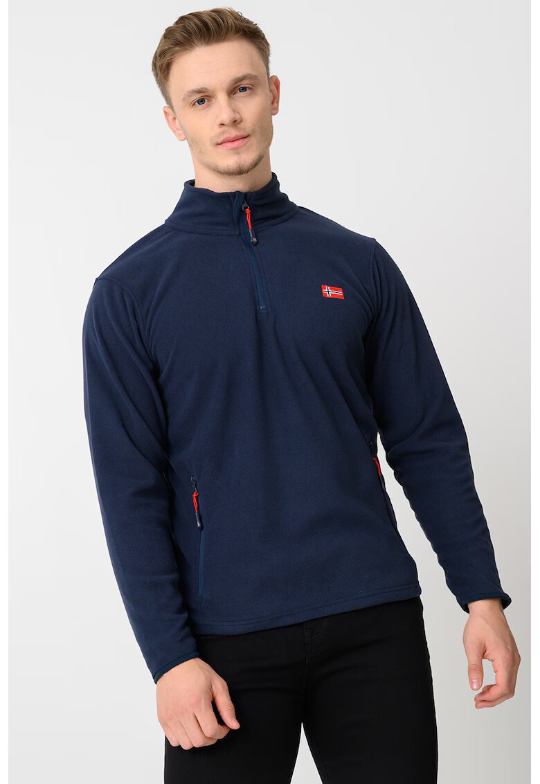 Geographical Norway Слим суитшърт Ulysse с цип - Тъмносин