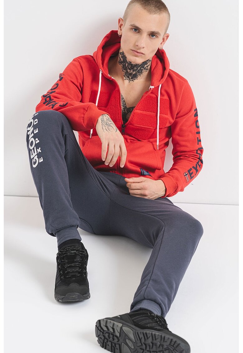Geographical Norway Спортен панталон Machal с лого - Tъмносив