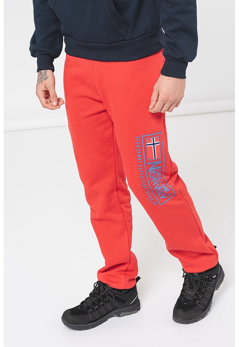 Geographical Norway Спортен панталон Moffroy с лого - Аленочервен