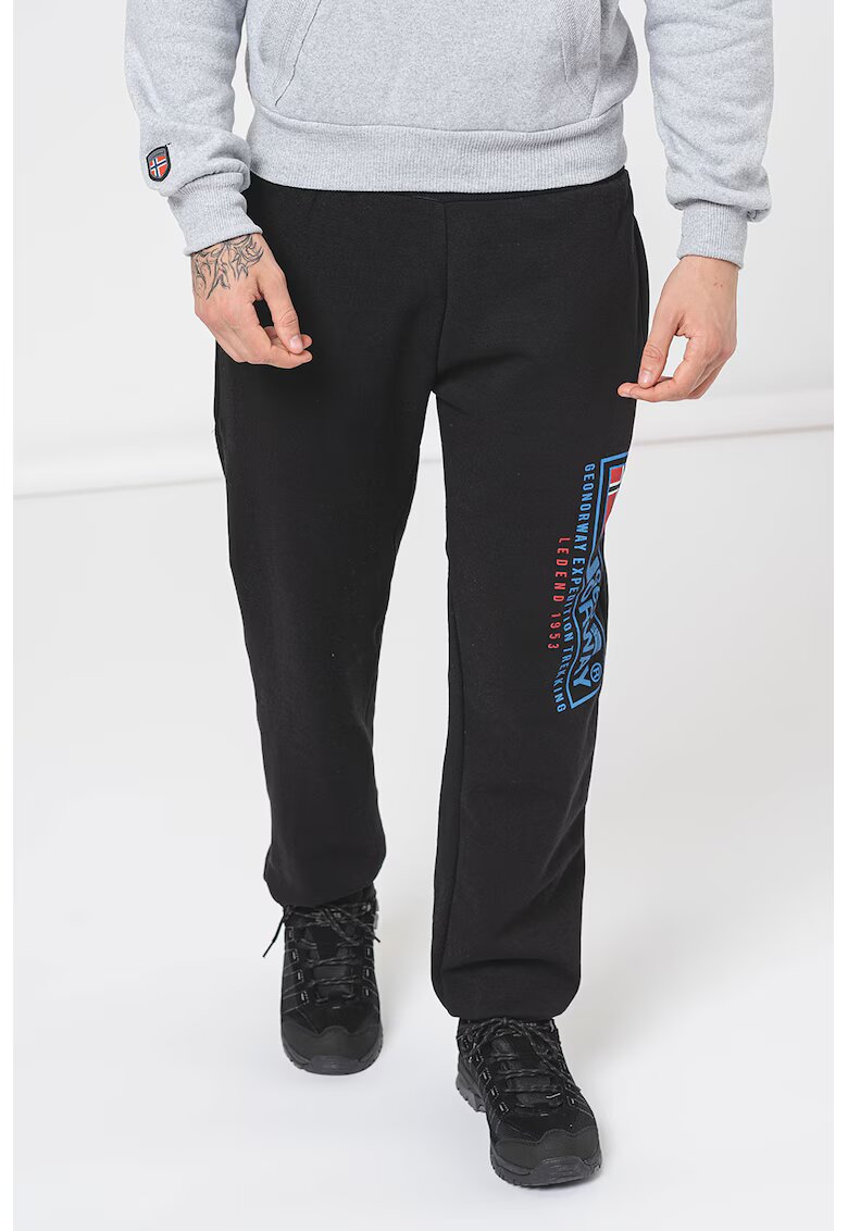 Geographical Norway Спортен панталон Moffroy с лого - Червен/Черен/Син