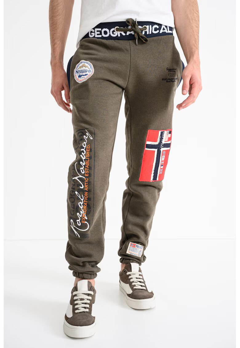 Geographical Norway Спортен панталон Myer с апликации лого - Каки