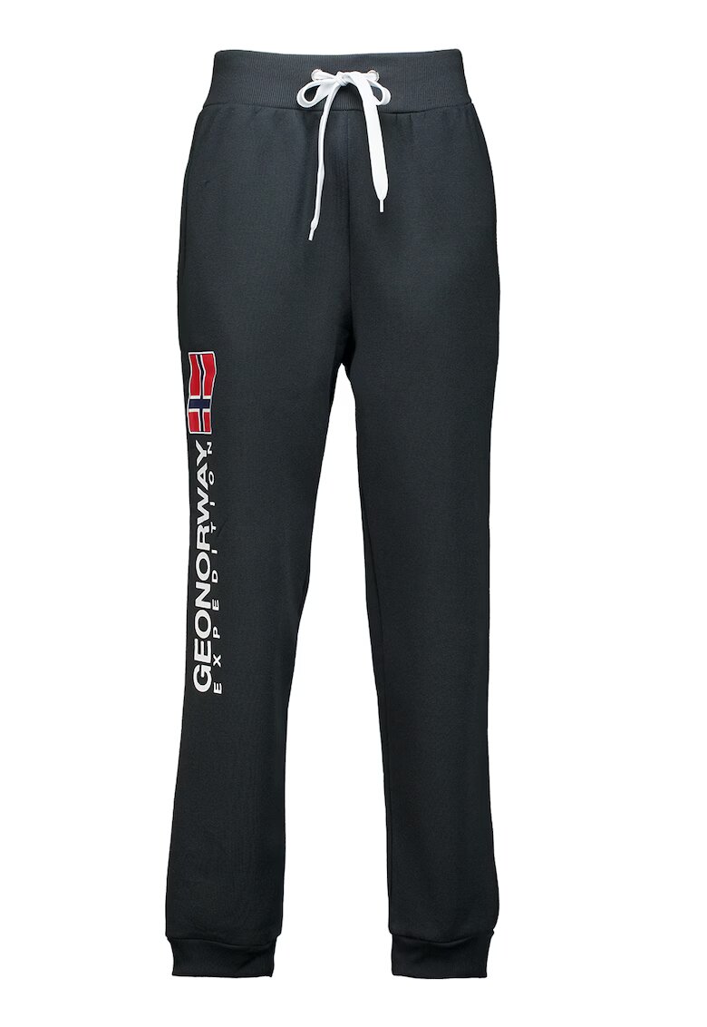 Geographical Norway Спортен патналон Machal с връзки и лого - Tъмносив