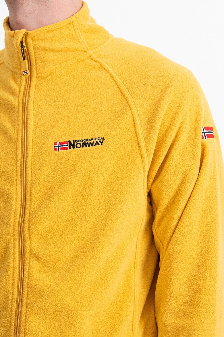 Geographical Norway Суитшърт Tugс цип и лого Шафраново жълто