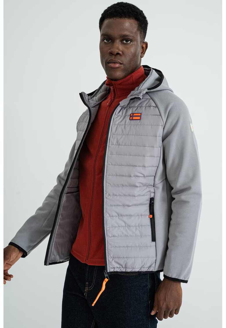 Geographical Norway Яке Donald с цип и пришито лого - Светло сив