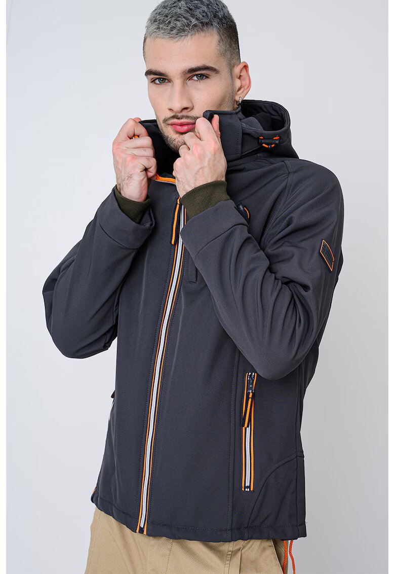Geographical Norway Яке Tabim с отделяща се качулка - Персийски портокал/Tъмносив
