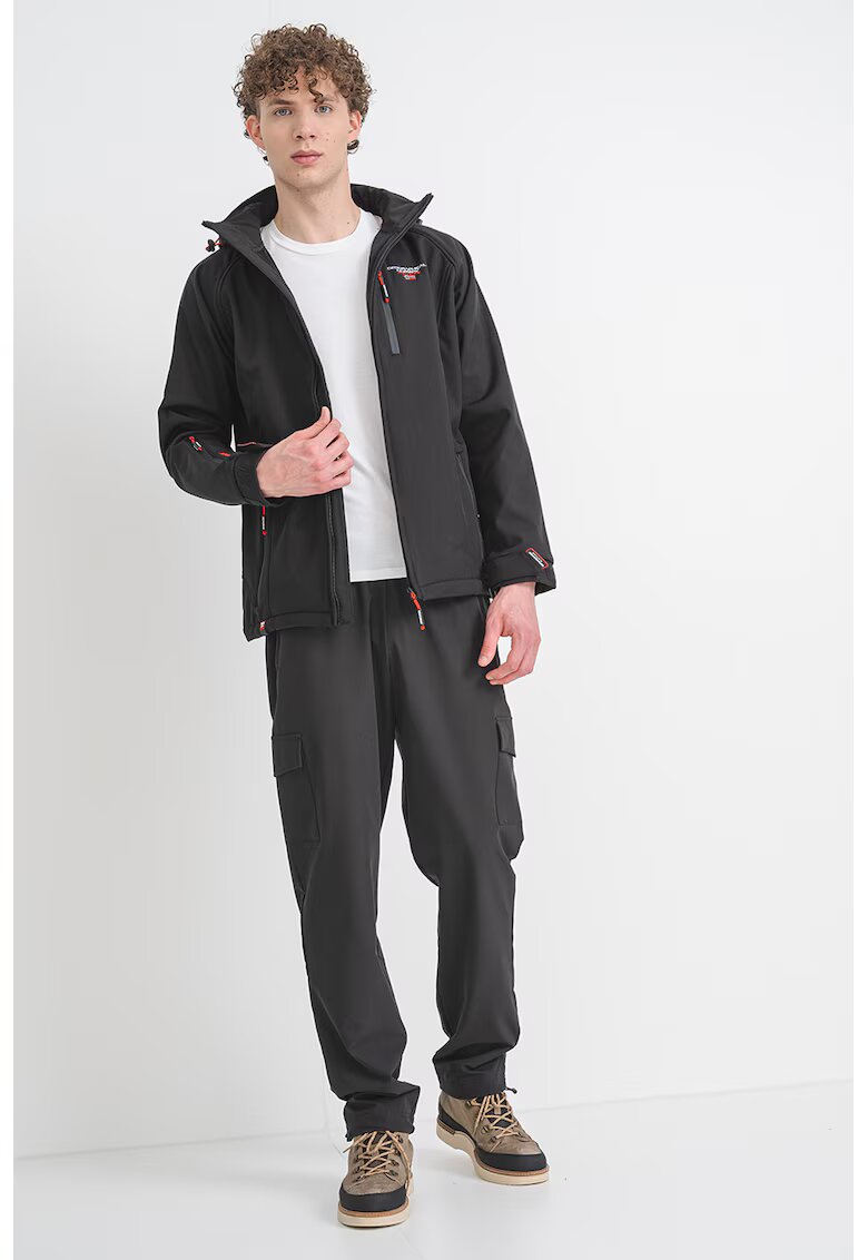 Geographical Norway Яке Taboo с качулка и цип - Черен