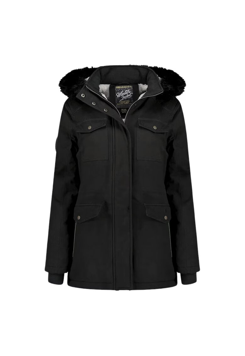 Geographical Norway Яке за момиче - полиестер - черно - 128 СМ