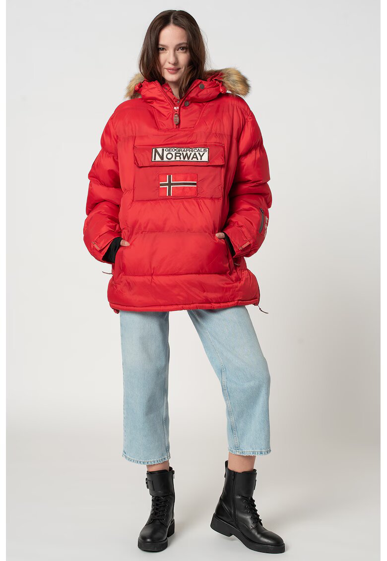 Geographical Norway Зимна парка Belancolie с качулка - Червен