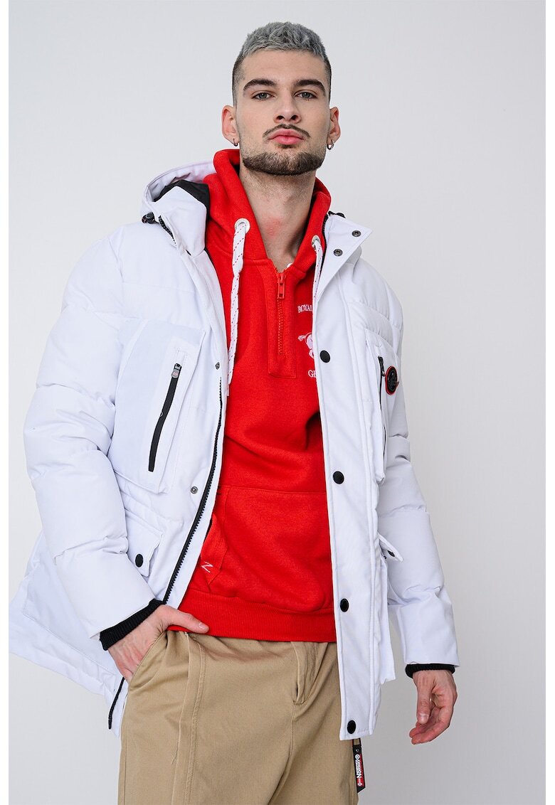 Geographical Norway Зимно яке Albert с вата и качулка - Бял