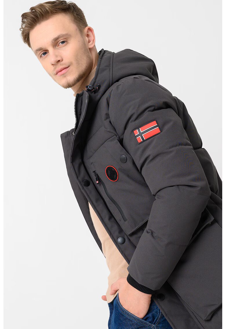 Geographical Norway Зимно яке Albert с вата и качулка - Tъмносив