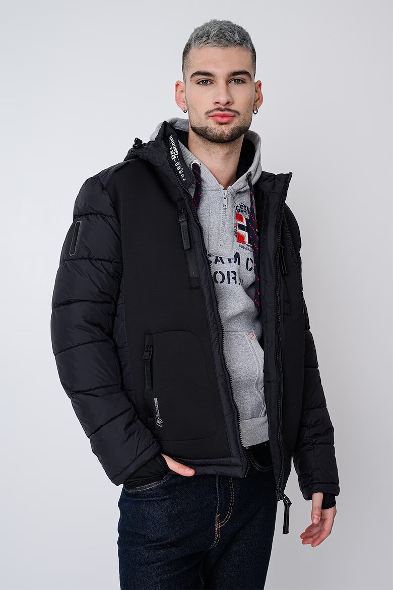 Geographical Norway Зимно яке Beachwood с лого Черен/Избеляло черно