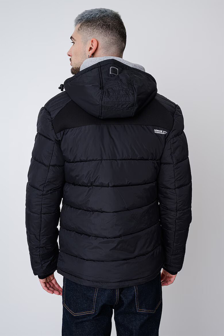 Geographical Norway Зимно яке Beachwood с лого Черен/Избеляло черно