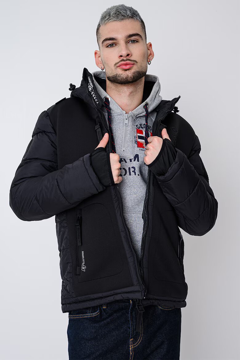 Geographical Norway Зимно яке Beachwood с лого Черен/Избеляло черно