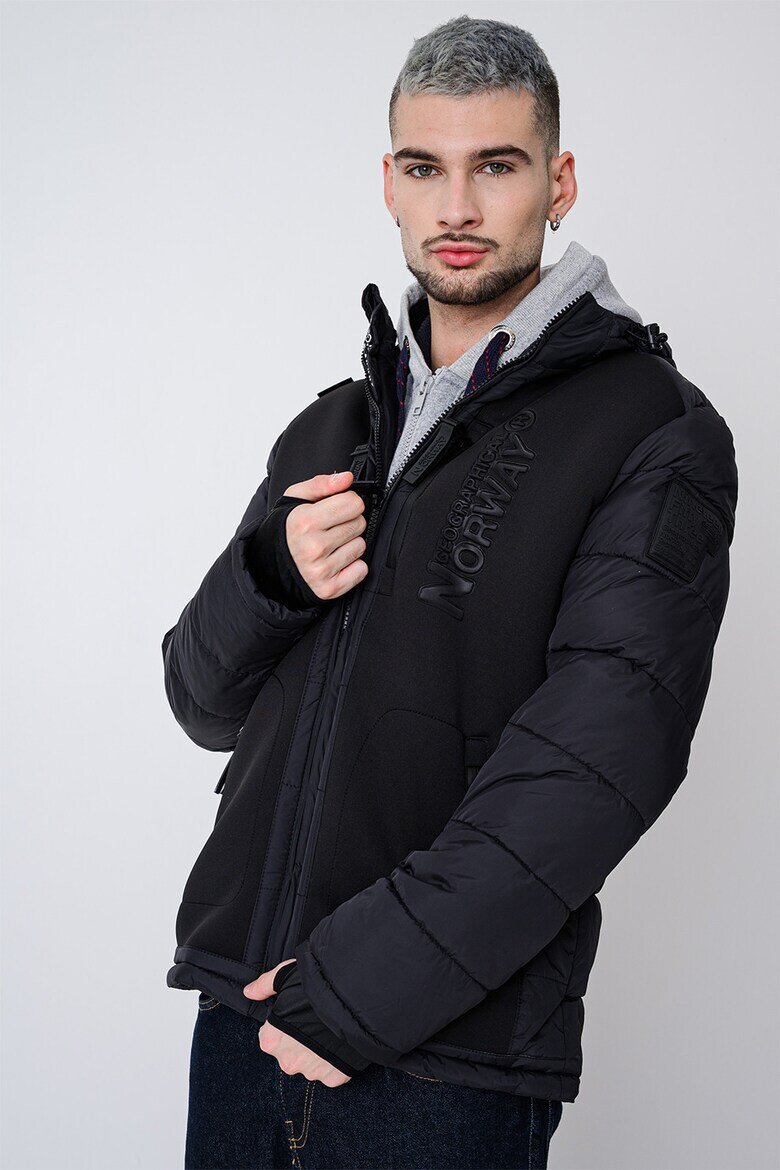 Geographical Norway Зимно яке Beachwood с лого Черен/Избеляло черно