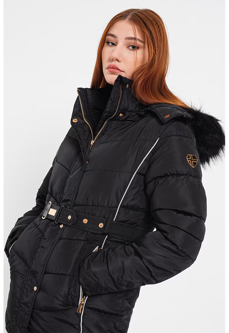 Geographical Norway Зимно яке Becky с джобове с цип - Черен