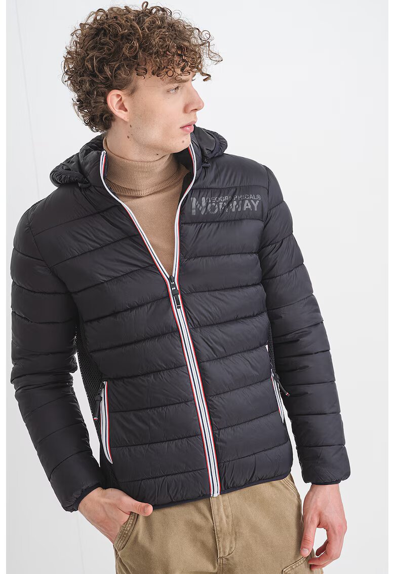 Geographical Norway Зимно яке Bikash с качулка - Черен