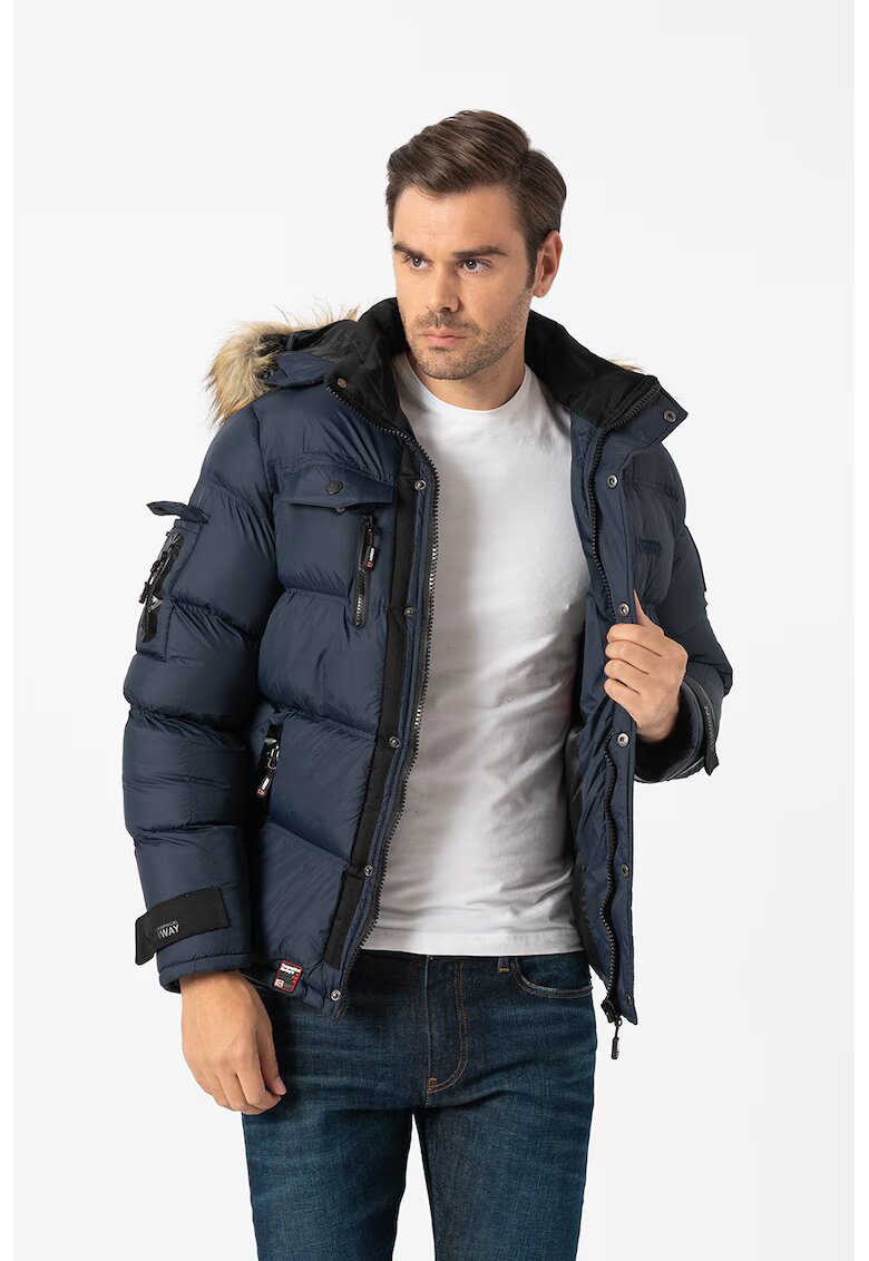 Geographical Norway Зимно яке Bonap с отделяща се качулка - Тъмносин