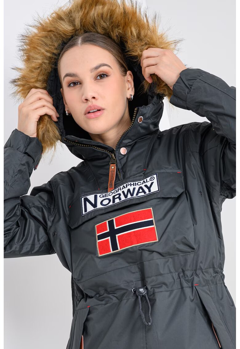 Geographical Norway Зимно яке Boomera с качулка - Tъмносив