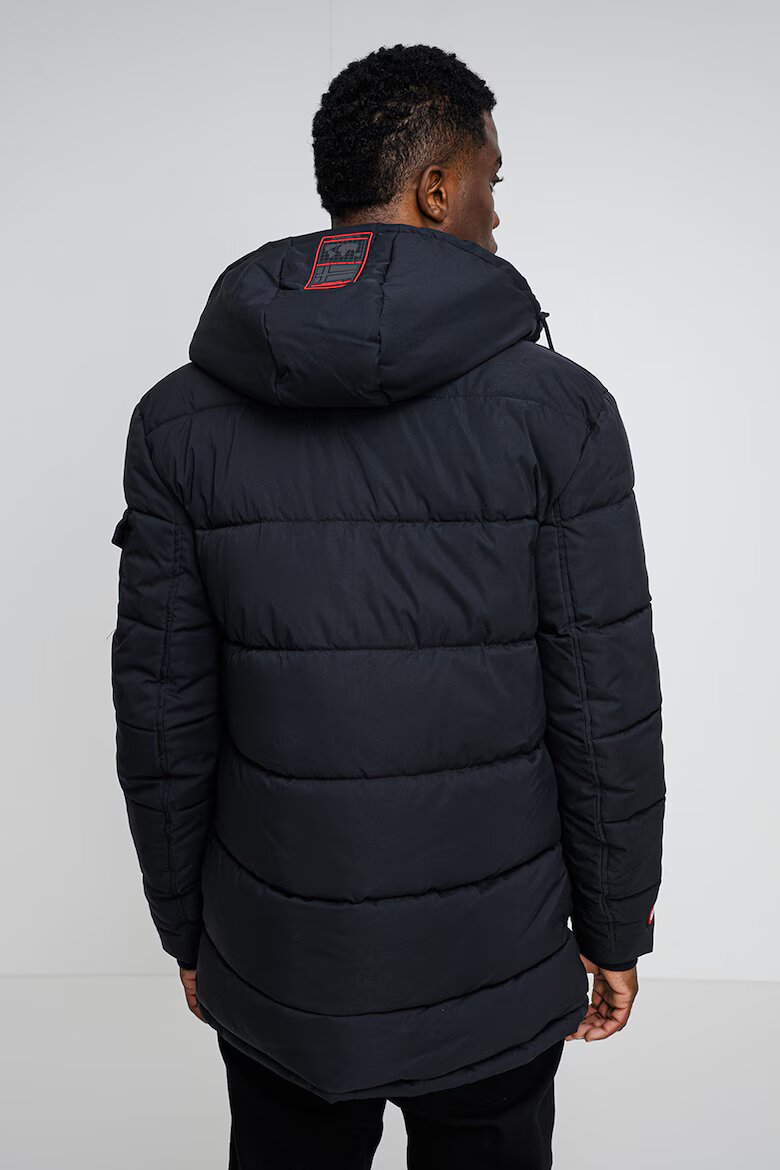 Geographical Norway Зимно яке Corlas с джобовве с капаче Избеляло черно
