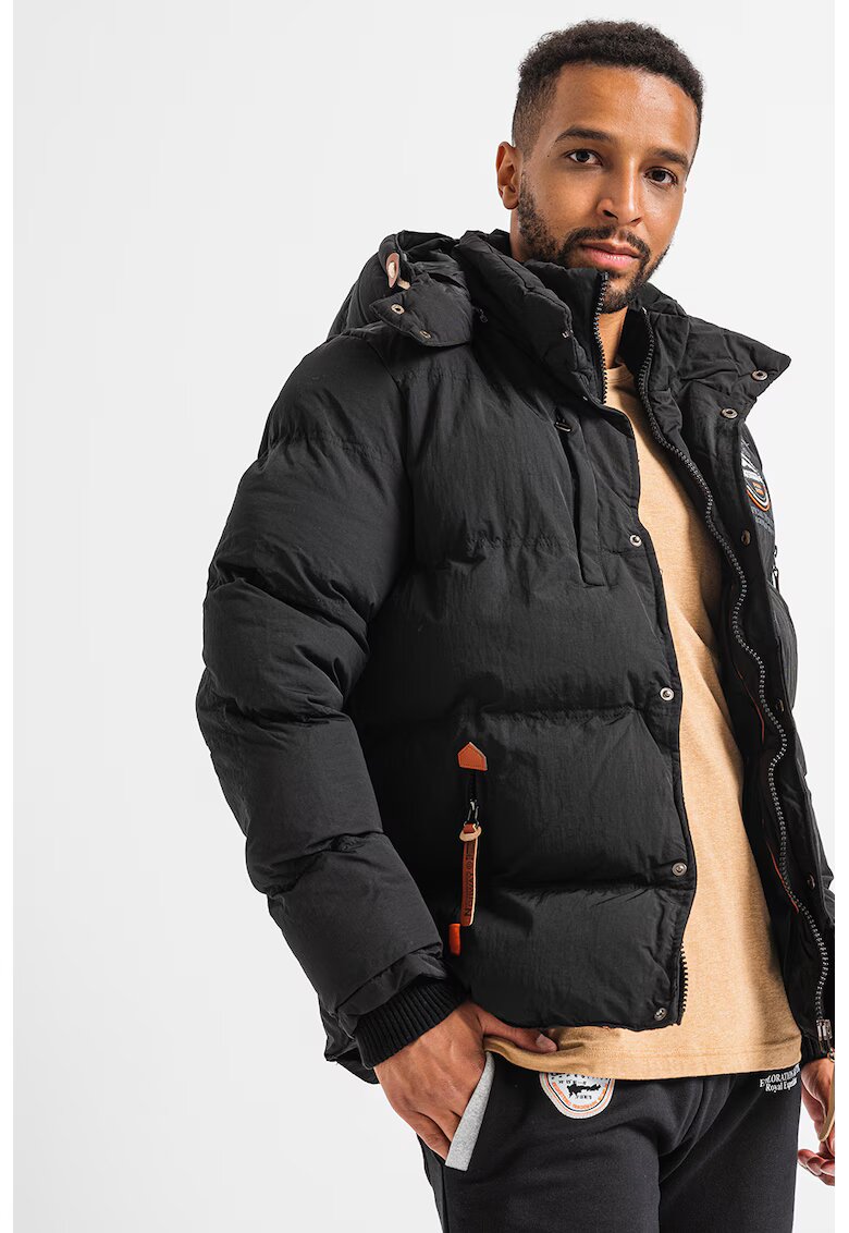 Geographical Norway Зимно яке Verveine с качулка - Черен