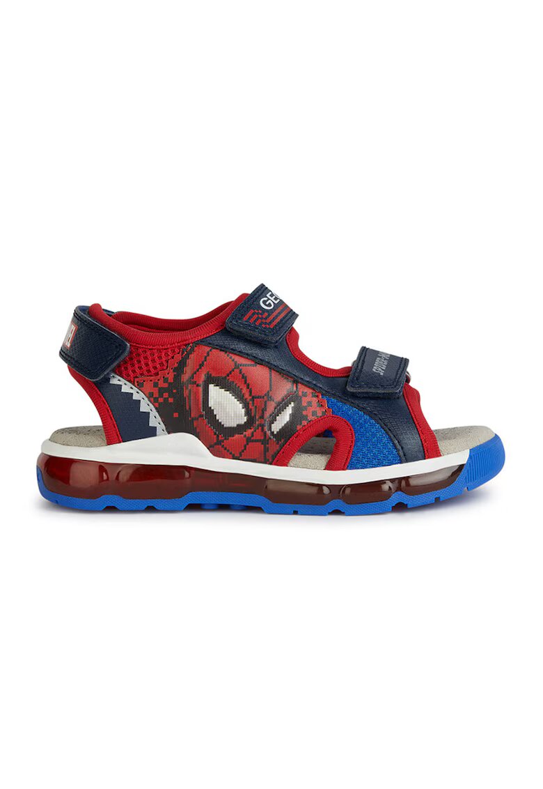 Geox Десенирани сандали Spiderman - Червен/Тъмносин