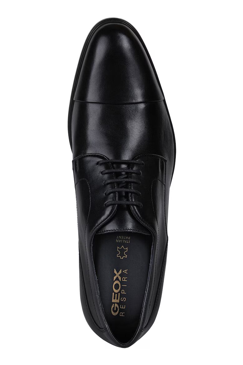 Geox Кожени обувки Iacopo Derby Черен