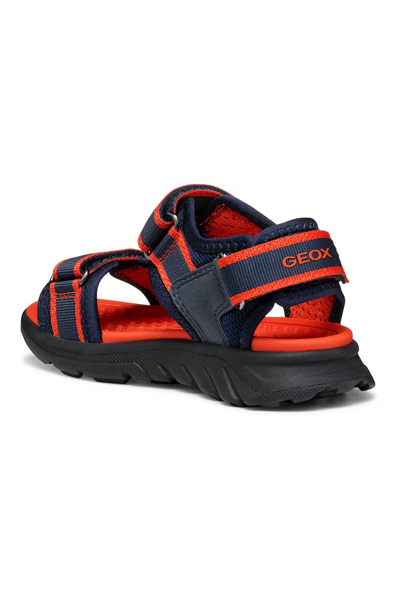 Geox Сандали Airadyum от еко кожа и текстил с велкро Червен/Тъмносин