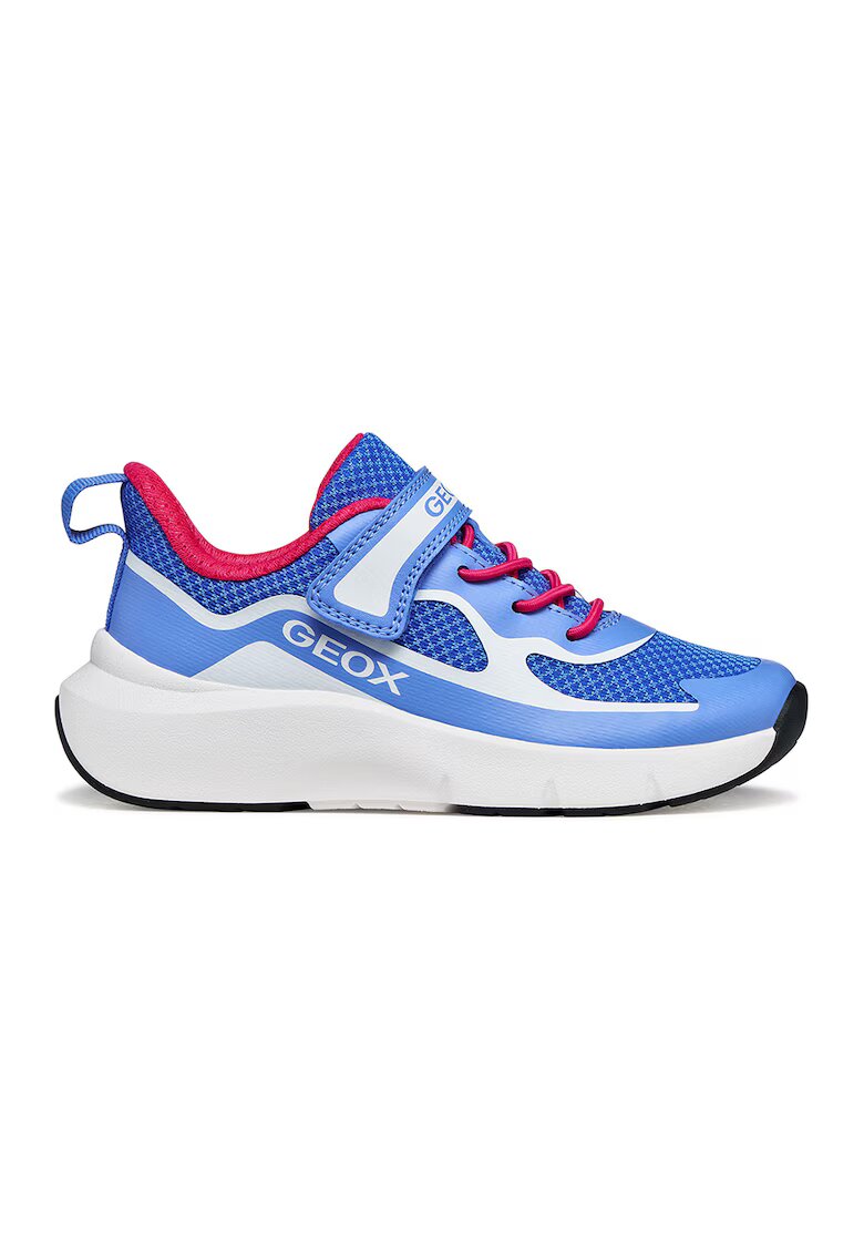 Geox Скосени спортни обувки Pro-ran с велкро - Бял/Небесносин