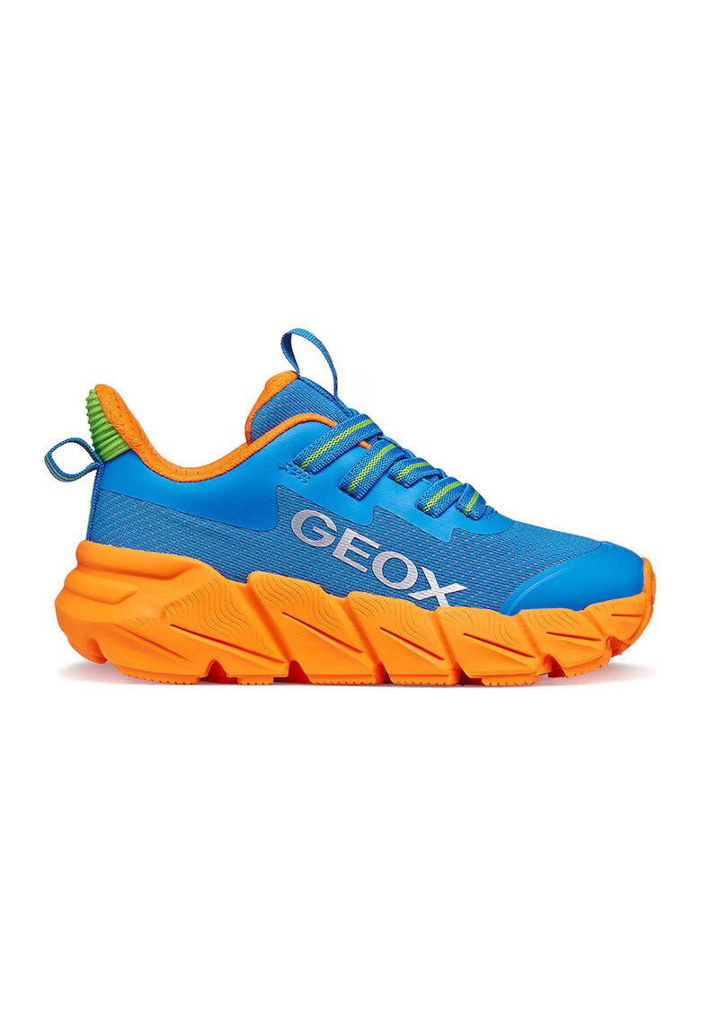 Geox Спортни обувки Flexyper Fast с мрежести зони - Мандарина/Кралско Синьо
