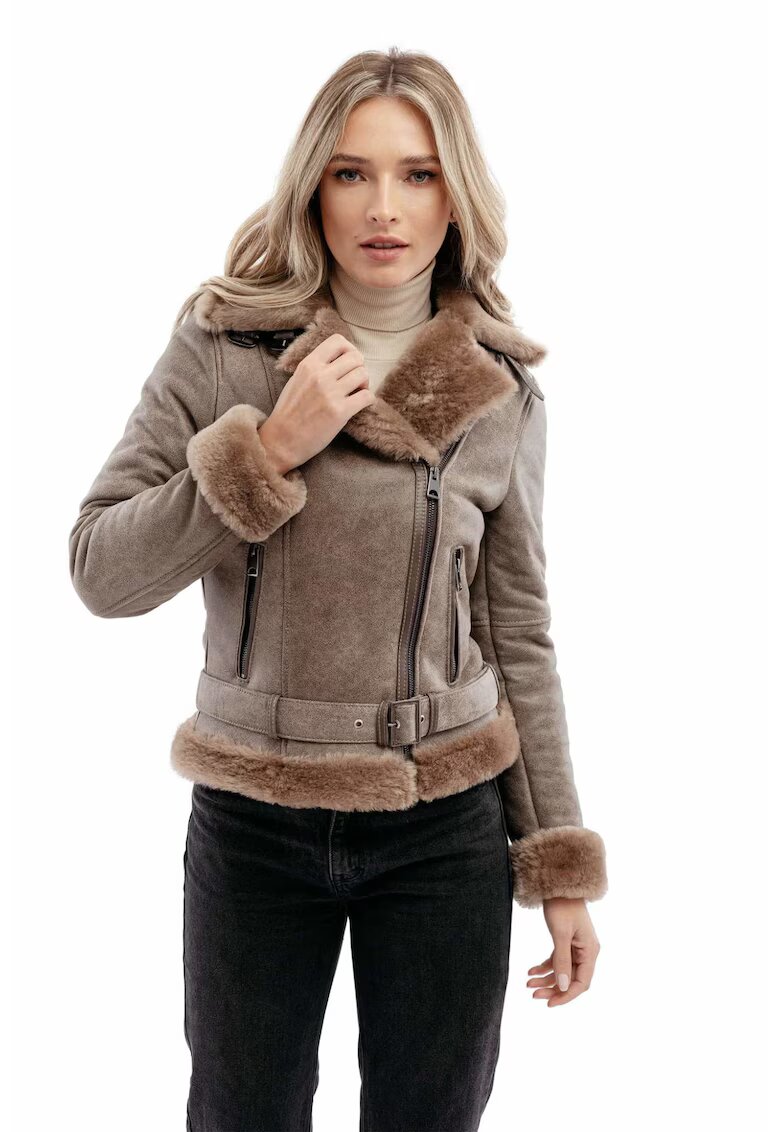 Gerali Tailoring Яке с естествен косъм - дамски модел Авиатор