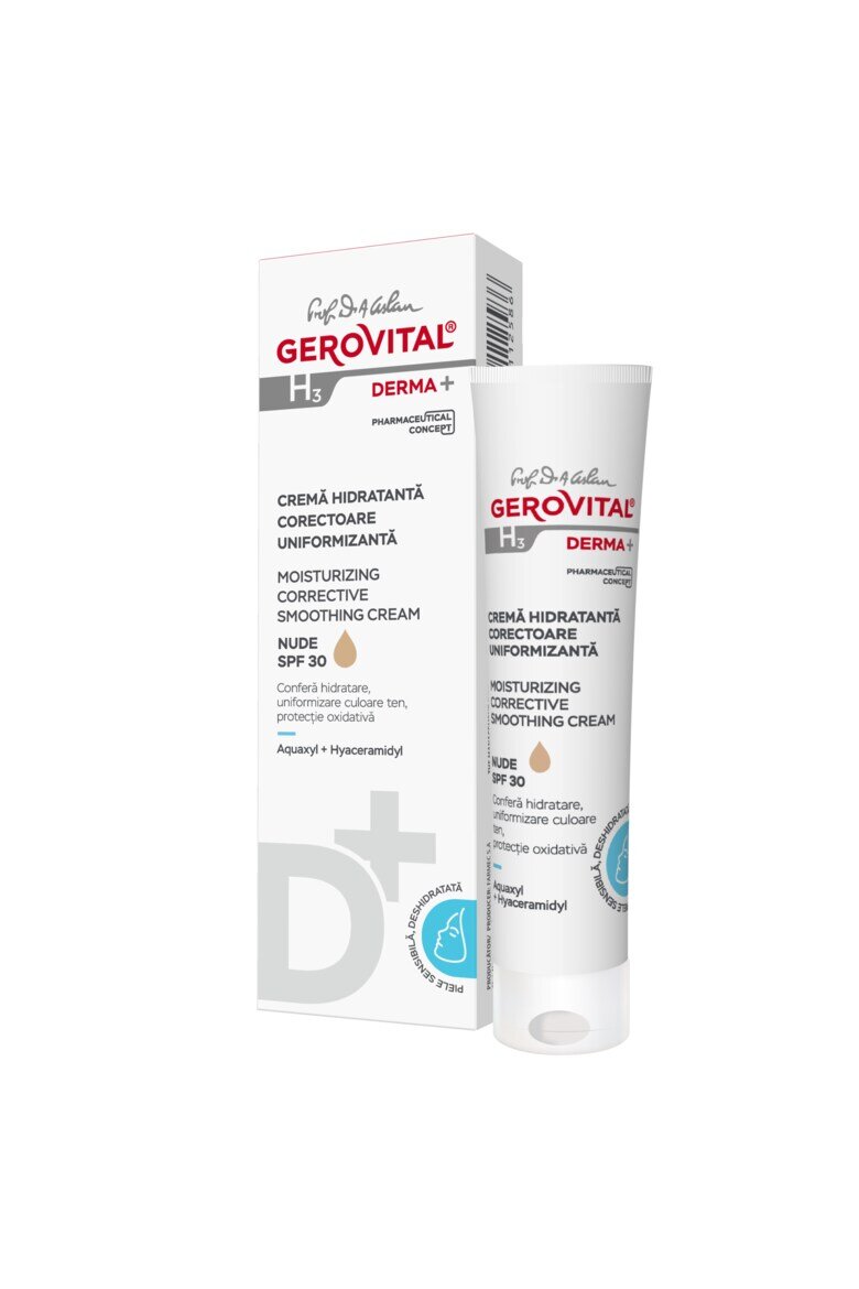Gerovital Хидратиращ крем H3 Derma+ Corrector Униформен 30 мл