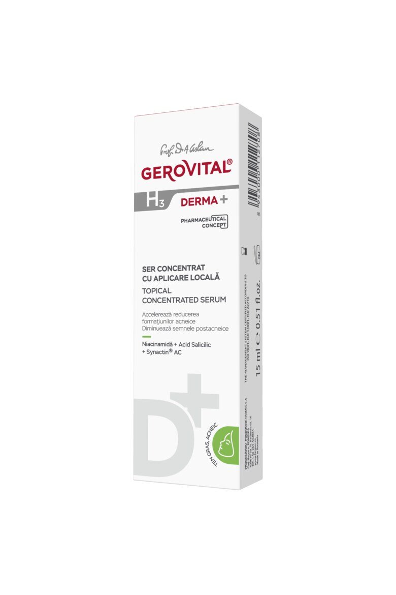 Gerovital Серум H3 Derma+ Концентриран За локално приложение 15 мл