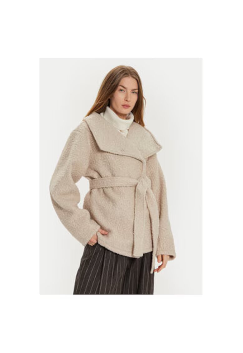 Gina Tricot Дамско палто - 304386886 - Полиестер - Бежов - Бежов
