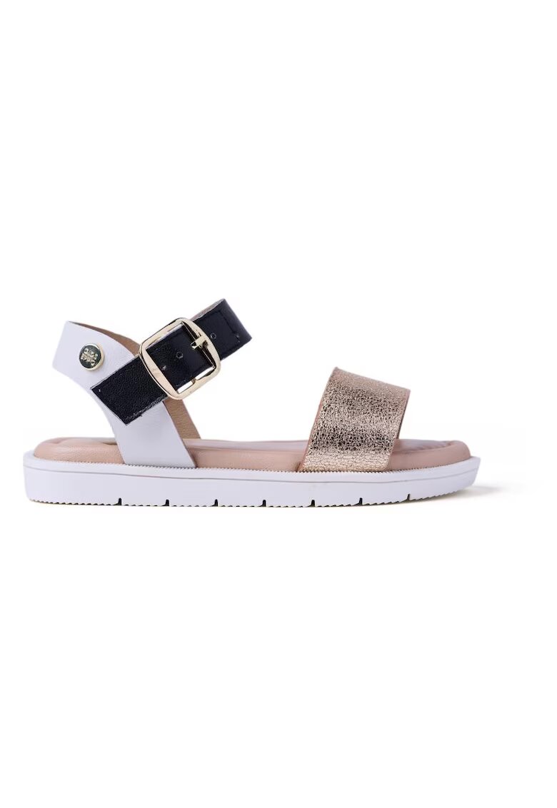 Gioseppo Кожени сандали Ongata с каишка с тока - Златист