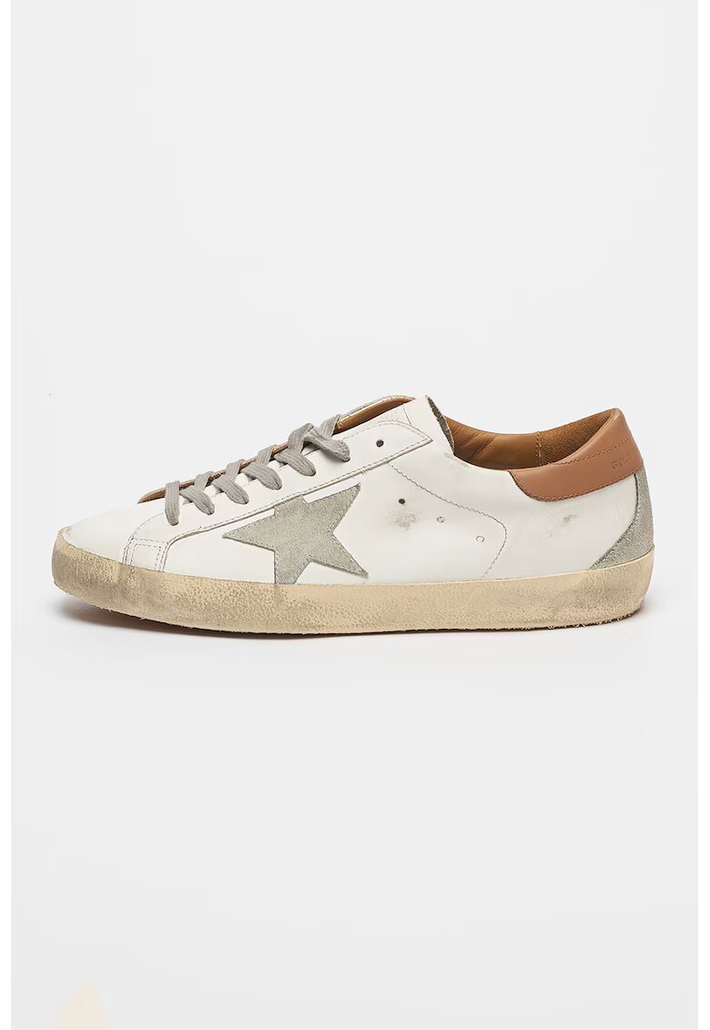 GOLDEN GOOSE Кожени спортни обувки Super Star деграде - Карамел/Мръснобял/Крем