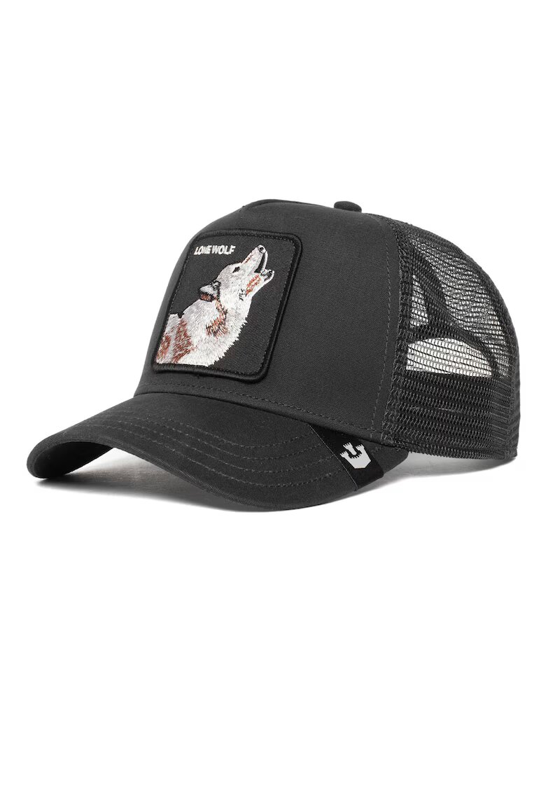 Goorin Bros Унисекс шапка тип Trucker с бродерия - Черен/Кафяв