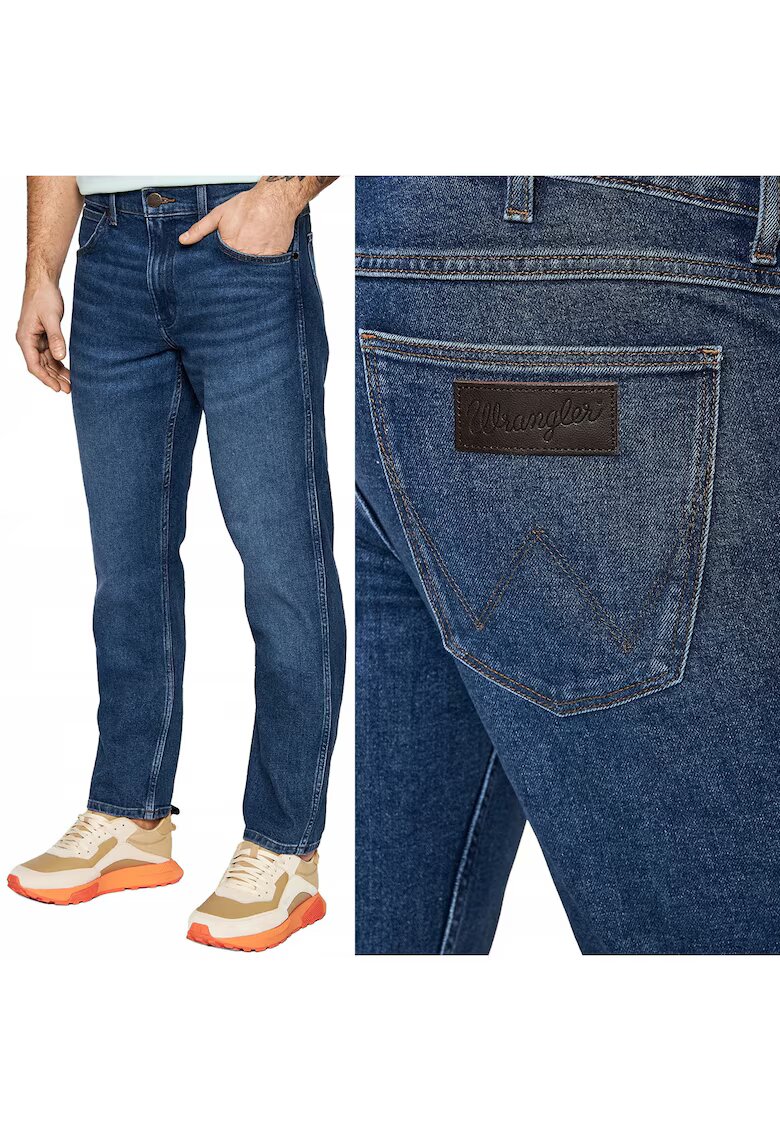 Greensboro Мъжки дънки Wrangler тъмносини - прав крачол - еластични