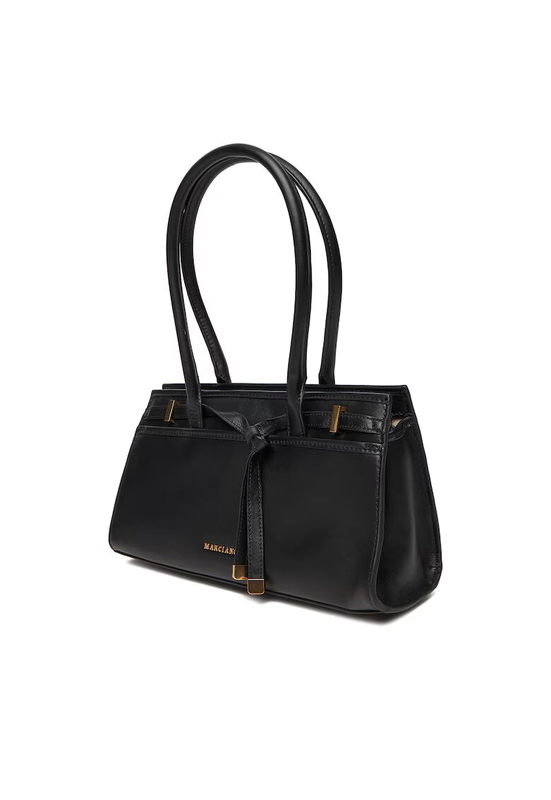 GUESS BY MARCIANO Дамска чанта Marciano Guess - естествена кожа - черна - модел JBLK 5BGZ22 7415A