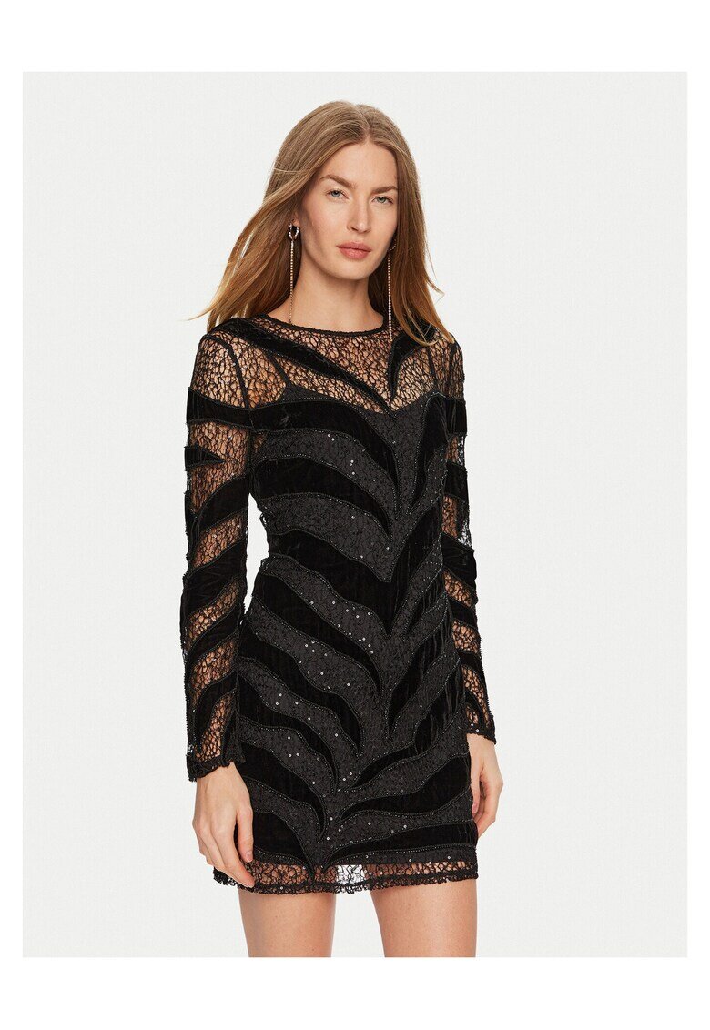 GUESS BY MARCIANO Дамска коктейлна рокля Marciano Guess - черна