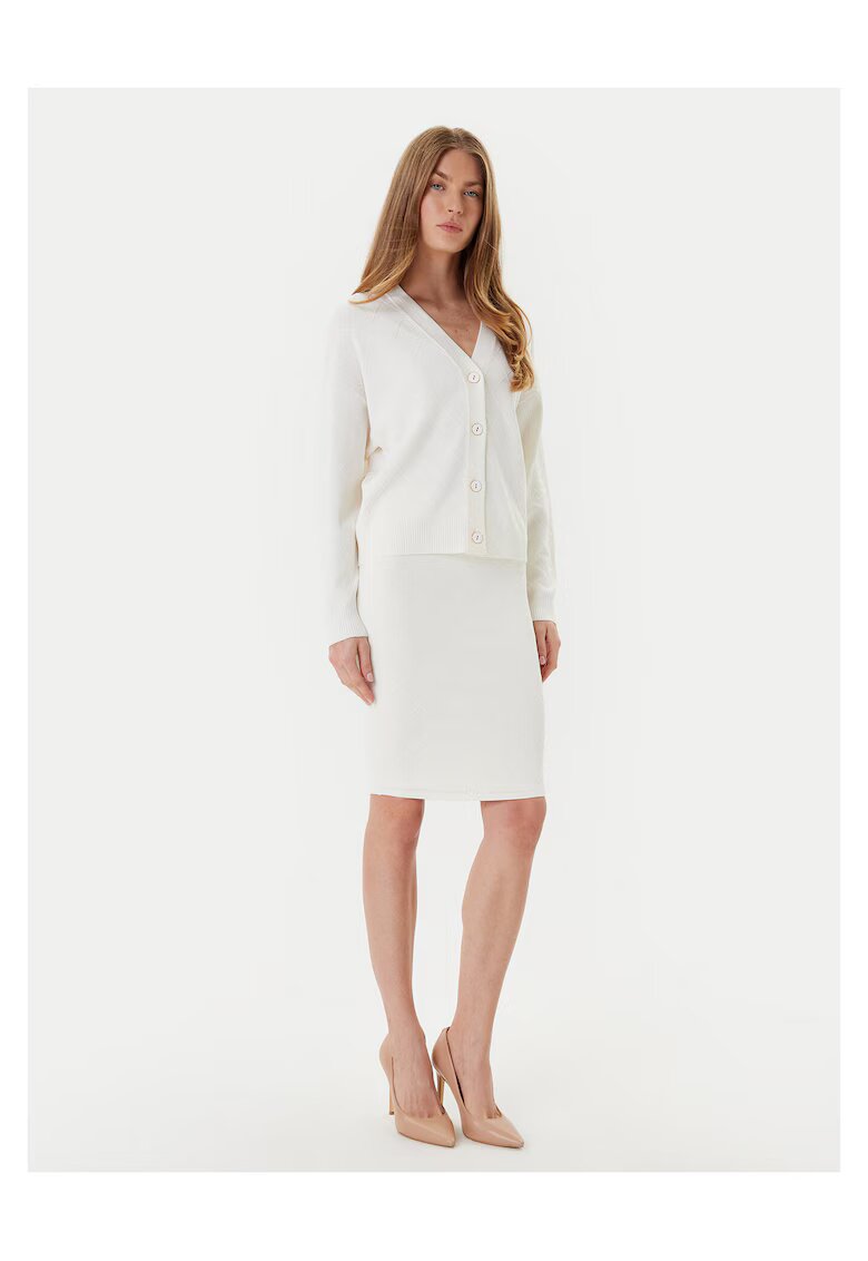 GUESS BY MARCIANO Дамска миди пола бяла - фабрично качество