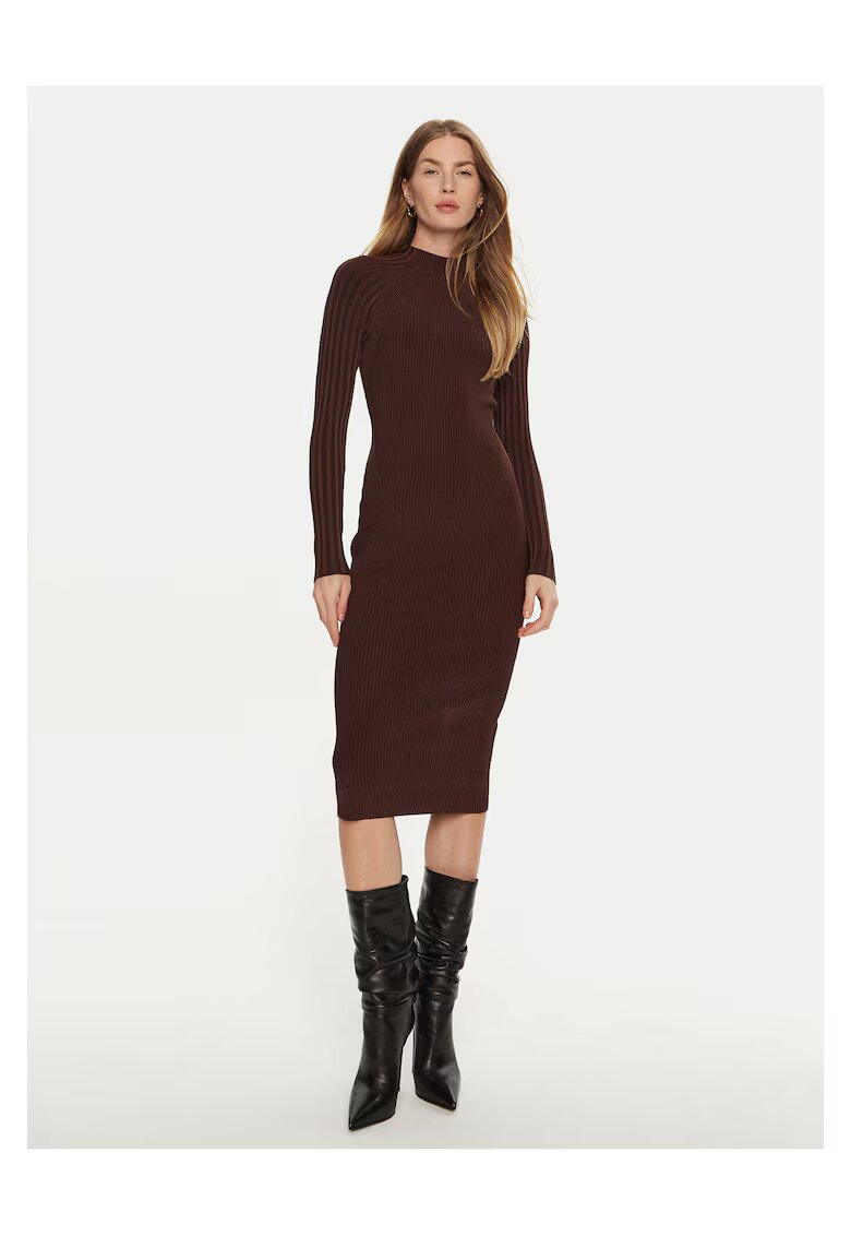 GUESS BY MARCIANO Дамска плетена рокля Marciano Guess - кафява
