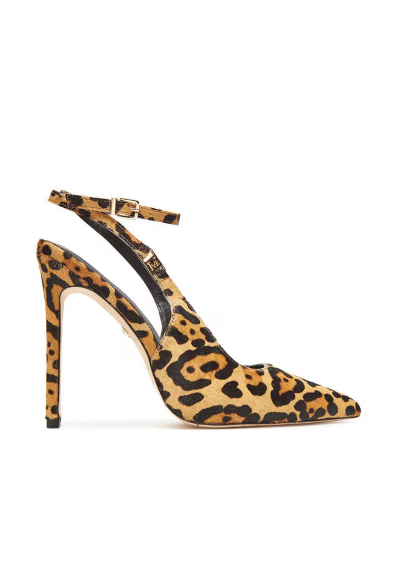 GUESS BY MARCIANO Дамски сандали - ток - естествена кожа - кафяви