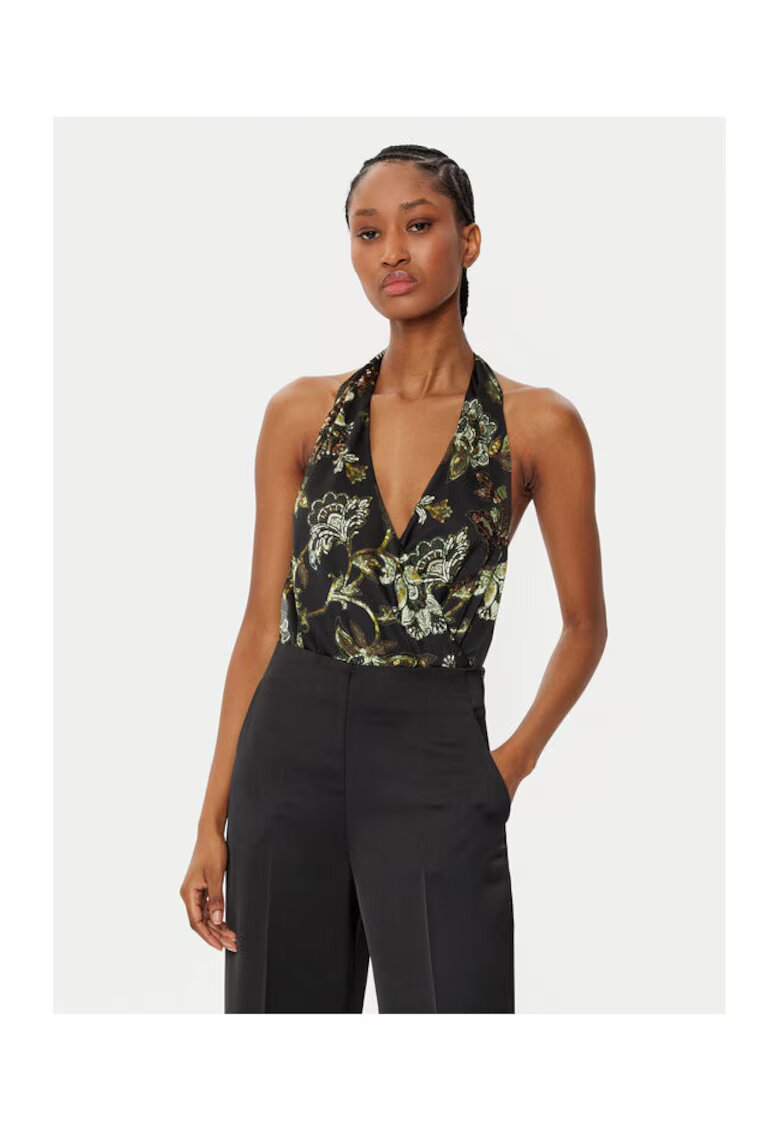 GUESS BY MARCIANO Дамско боди черно с цветен принт