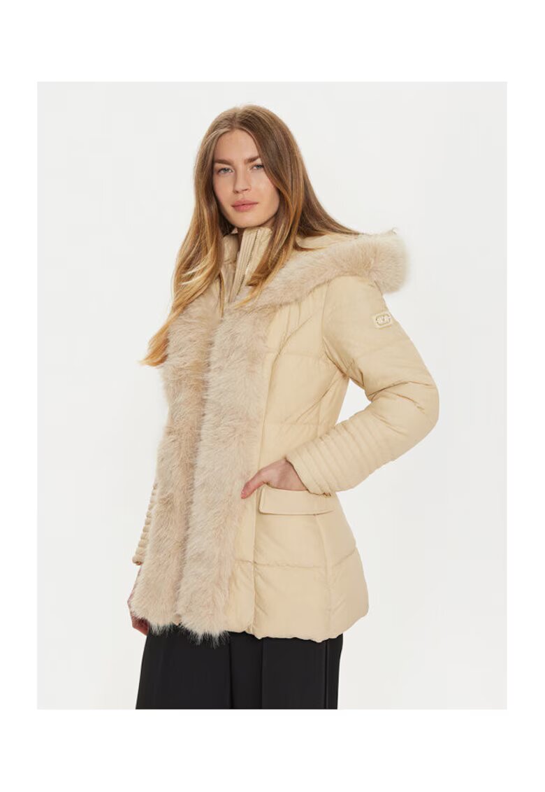 GUESS BY MARCIANO Дамско пухено яке бежово - пух