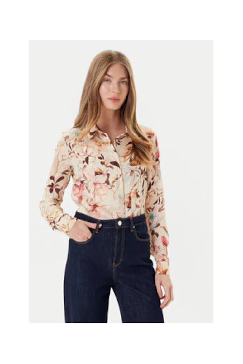 GUESS Camasa cu maneca lunga si model floral
