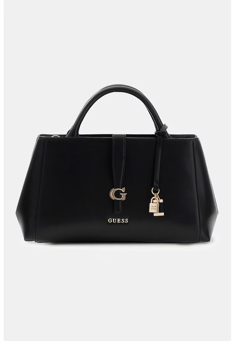 GUESS Чанта Carrie от еко кожа с отделяща се презрамка - Черен