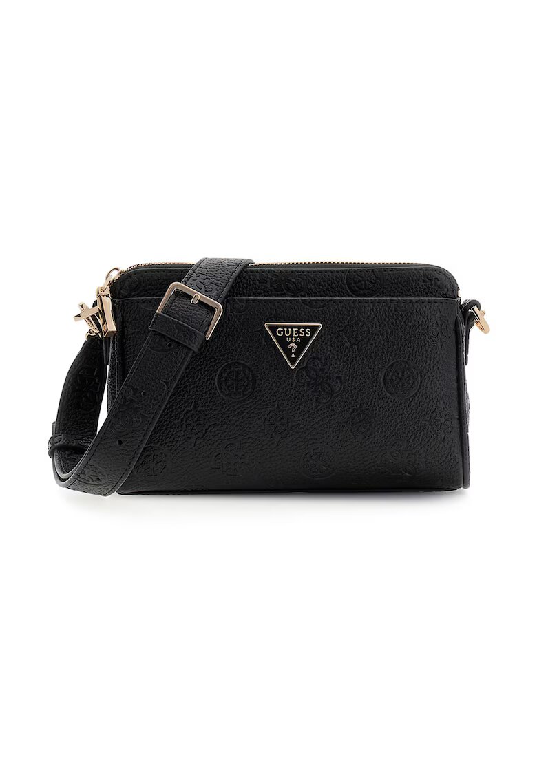GUESS Чанта Cresidia II от еко кожа с монограм - Черен