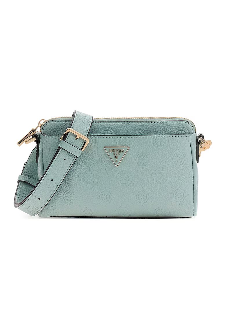 GUESS Чанта Cresidia II от еко кожа с монограм - Ментово зелено